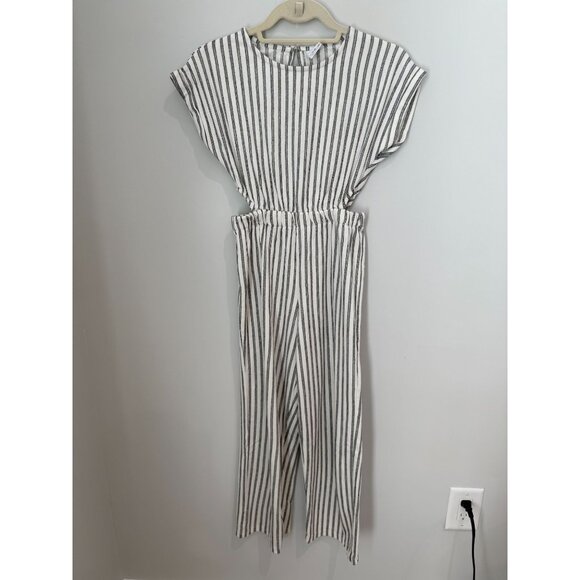 Zara Striped Girl's Cutout Jumpsuit, size 11-12 - Picture 9 of 11